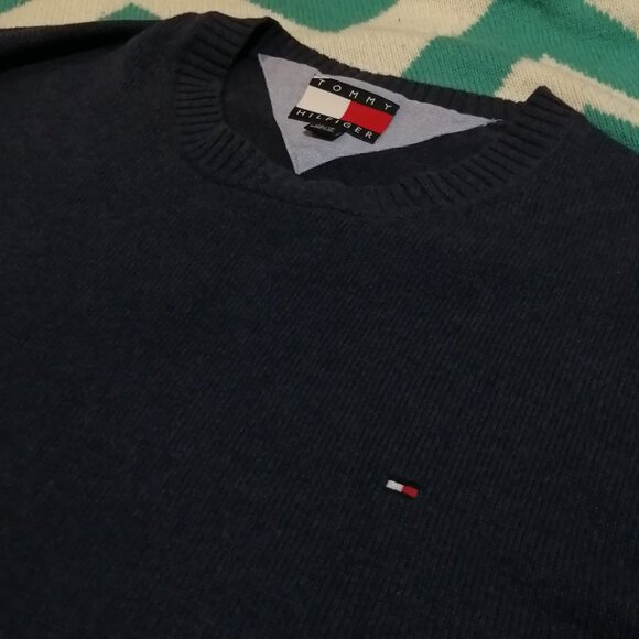 Tommy Hilfiger Classic Crewneck Sweater in Navy - Picture 3 of 7